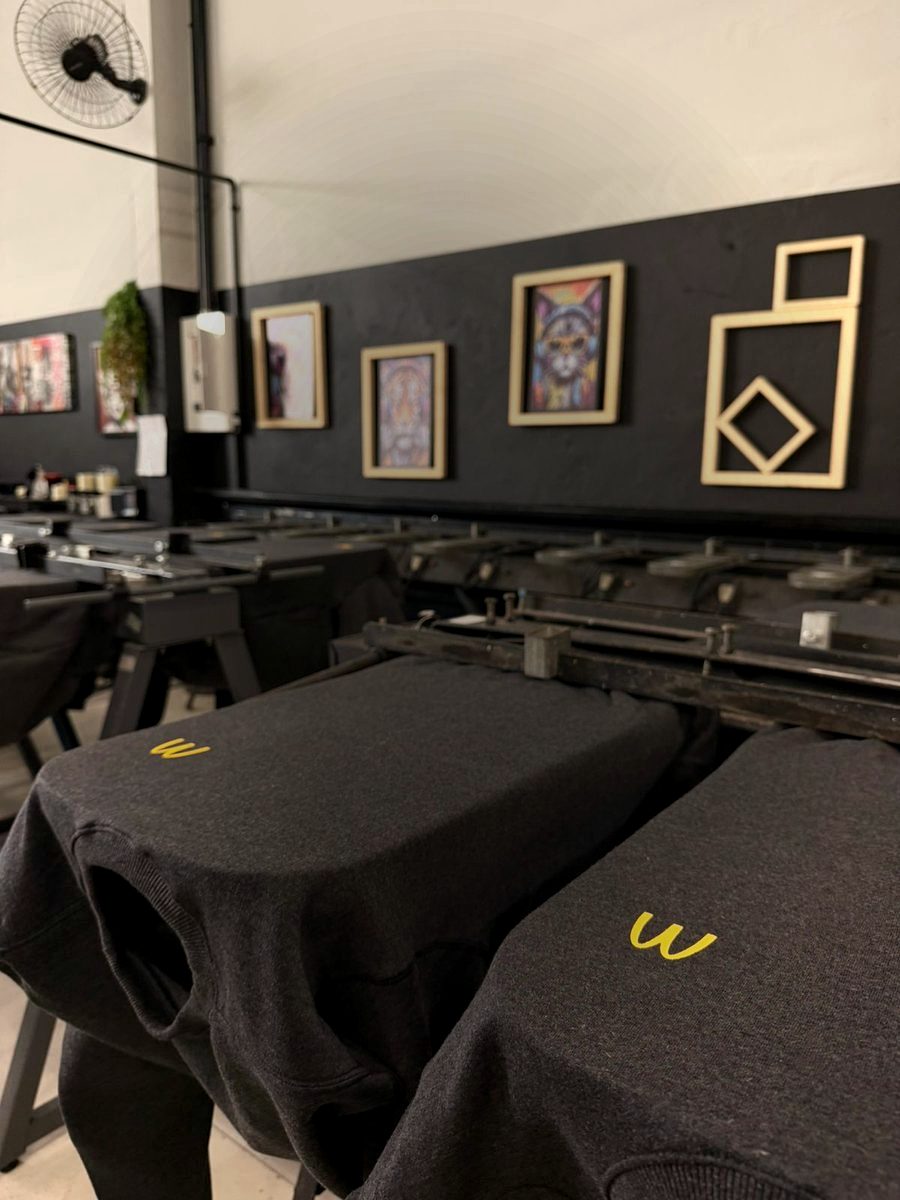Processo de impressão silk screen